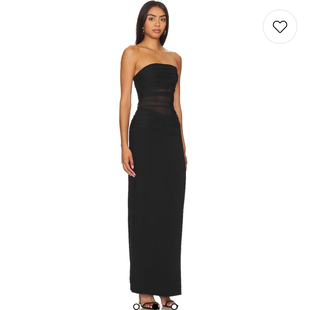 Amanda Uprichard Black Strapless Dress